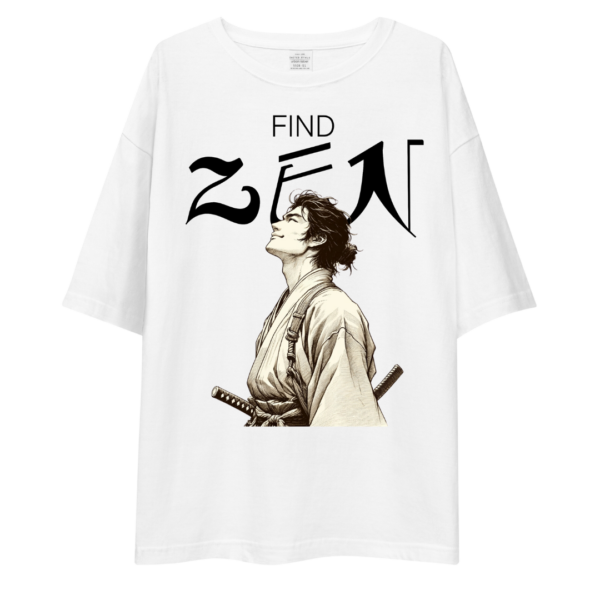 Drop Shoulder Oversize T Shirt (White) - Find Zen