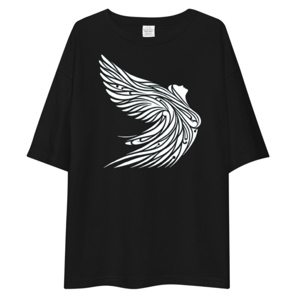 Drop Shoulder Oversize T Shirt (Black) - Freedom